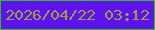 文字の大きさ：3、枠の色：22cc05、背景の色：5f11f2、文字の色：97a72b 無料ブログパーツのブログ時計