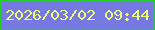 文字の大きさ：1、枠の色：22cc2b、背景の色：7679e1、文字の色：edfd75 無料ブログパーツのブログ時計