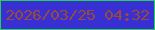文字の大きさ：4、枠の色：22d256、背景の色：3830d2、文字の色：984b3a 無料ブログパーツのブログ時計