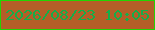 文字の大きさ：4、枠の色：22d402、背景の色：b45e28、文字の色：14ae49 無料ブログパーツのブログ時計