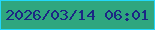 文字の大きさ：3、枠の色：22d7fb、背景の色：2fa67f、文字の色：1c2684 無料ブログパーツのブログ時計