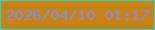 文字の大きさ：2、枠の色：22dbdd、背景の色：ca820f、文字の色：7e8ef2 無料ブログパーツのブログ時計