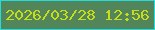 文字の大きさ：4、枠の色：22dcde、背景の色：528559、文字の色：c8dc1a 無料ブログパーツのブログ時計