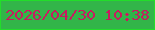 文字の大きさ：2、枠の色：22dd2a、背景の色：32b549、文字の色：c81b60 無料ブログパーツのブログ時計