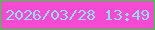 文字の大きさ：2、枠の色：22dd30、背景の色：f54bd3、文字の色：8fdef3 無料ブログパーツのブログ時計
