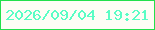 文字の大きさ：2、枠の色：22e04b、背景の色：fdfdf5、文字の色：5afdc5 無料ブログパーツのブログ時計