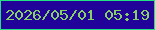 文字の大きさ：3、枠の色：22e181、背景の色：210399、文字の色：87d067 無料ブログパーツのブログ時計