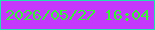 文字の大きさ：2、枠の色：22e1b0、背景の色：c338fb、文字の色：39f138 無料ブログパーツのブログ時計