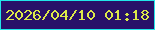 文字の大きさ：4、枠の色：22e6e9、背景の色：281169、文字の色：dcea49 無料ブログパーツのブログ時計