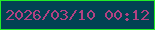 文字の大きさ：1、枠の色：22eb29、背景の色：014253、文字の色：b24182 無料ブログパーツのブログ時計