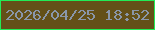 文字の大きさ：1、枠の色：22eb56、背景の色：635018、文字の色：8996a9 無料ブログパーツのブログ時計