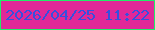 文字の大きさ：5、枠の色：22ec68、背景の色：e12898、文字の色：3750de 無料ブログパーツのブログ時計