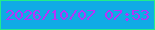 文字の大きさ：2、枠の色：22ec8b、背景の色：10abe5、文字の色：b633f8 無料ブログパーツのブログ時計