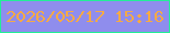 文字の大きさ：1、枠の色：22ee97、背景の色：8f8ded、文字の色：f5aa45 無料ブログパーツのブログ時計