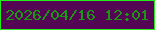 文字の大きさ：5、枠の色：22ef1a、背景の色：540655、文字の色：199813 無料ブログパーツのブログ時計