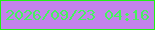 文字の大きさ：3、枠の色：22f014、背景の色：c482eb、文字の色：46f35e 無料ブログパーツのブログ時計
