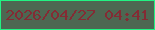 文字の大きさ：5、枠の色：22f283、背景の色：4d6752、文字の色：842b34 無料ブログパーツのブログ時計