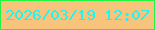 文字の大きさ：3、枠の色：22f541、背景の色：f8c37b、文字の色：20f3f0 無料ブログパーツのブログ時計