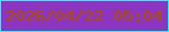 文字の大きさ：2、枠の色：22f5f3、背景の色：8c35c0、文字の色：ae4e04 無料ブログパーツのブログ時計