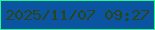 文字の大きさ：5、枠の色：22f78a、背景の色：0b54a2、文字の色：2a4619 無料ブログパーツのブログ時計