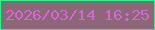 文字の大きさ：2、枠の色：22f88d、背景の色：8d6678、文字の色：d269d2 無料ブログパーツのブログ時計