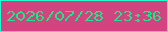 文字の大きさ：2、枠の色：22fcd0、背景の色：d2447f、文字の色：1ce58a 無料ブログパーツのブログ時計