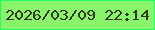 文字の大きさ：1、枠の色：22fd67、背景の色：88f56b、文字の色：333617 無料ブログパーツのブログ時計