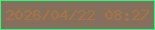 文字の大きさ：2、枠の色：22fd7e、背景の色：876f5d、文字の色：a77445 無料ブログパーツのブログ時計