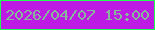 文字の大きさ：1、枠の色：22ff52、背景の色：bd1be4、文字の色：87b89b 無料ブログパーツのブログ時計
