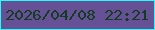 文字の大きさ：2、枠の色：22fff8、背景の色：665196、文字の色：133c23 無料ブログパーツのブログ時計