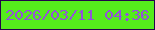 文字の大きさ：4、枠の色：23034a、背景の色：55ec1c、文字の色：9352d9 無料ブログパーツのブログ時計