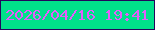 文字の大きさ：4、枠の色：23055c、背景の色：00e18a、文字の色：e45efa 無料ブログパーツのブログ時計