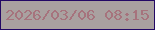 文字の大きさ：5、枠の色：230865、背景の色：a9a1a0、文字の色：a6737d 無料ブログパーツのブログ時計