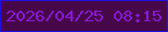 文字の大きさ：2、枠の色：230fe2、背景の色：47084a、文字の色：8b17d5 無料ブログパーツのブログ時計