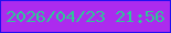 文字の大きさ：4、枠の色：230ff0、背景の色：ac2bee、文字の色：30c598 無料ブログパーツのブログ時計