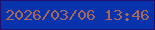 文字の大きさ：4、枠の色：23106e、背景の色：0833ad、文字の色：a66759 無料ブログパーツのブログ時計
