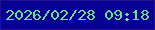 文字の大きさ：4、枠の色：23108d、背景の色：080094、文字の色：65e67e 無料ブログパーツのブログ時計
