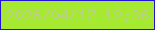 文字の大きさ：1、枠の色：2313d5、背景の色：a5ea30、文字の色：bad186 無料ブログパーツのブログ時計