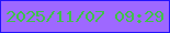 文字の大きさ：2、枠の色：2313fc、背景の色：9e68ff、文字の色：3ec249 無料ブログパーツのブログ時計