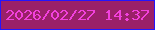 文字の大きさ：4、枠の色：2315fd、背景の色：9a2069、文字の色：f241dd 無料ブログパーツのブログ時計