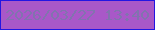 文字の大きさ：2、枠の色：2316e2、背景の色：a958c8、文字の色：8273af 無料ブログパーツのブログ時計