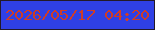 文字の大きさ：3、枠の色：231a28、背景の色：2f40e5、文字の色：cf3c27 無料ブログパーツのブログ時計