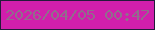 文字の大きさ：5、枠の色：231b3a、背景の色：d11fac、文字の色：916d8c 無料ブログパーツのブログ時計