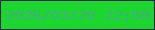 文字の大きさ：4、枠の色：231b5d、背景の色：1ad72c、文字の色：44ab86 無料ブログパーツのブログ時計