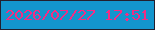 文字の大きさ：5、枠の色：231f2d、背景の色：1395cd、文字の色：f42c84 無料ブログパーツのブログ時計