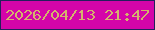 文字の大きさ：2、枠の色：231f5c、背景の色：d405a9、文字の色：d4b46c 無料ブログパーツのブログ時計