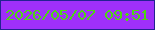 文字の大きさ：1、枠の色：232292、背景の色：9f30f9、文字の色：4ed414 無料ブログパーツのブログ時計
