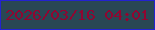文字の大きさ：2、枠の色：2322d1、背景の色：294754、文字の色：900631 無料ブログパーツのブログ時計