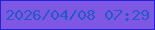 文字の大きさ：1、枠の色：2322d6、背景の色：7e57e3、文字の色：2458cd 無料ブログパーツのブログ時計