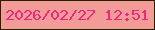文字の大きさ：4、枠の色：232303、背景の色：f29b97、文字の色：e9297f 無料ブログパーツのブログ時計